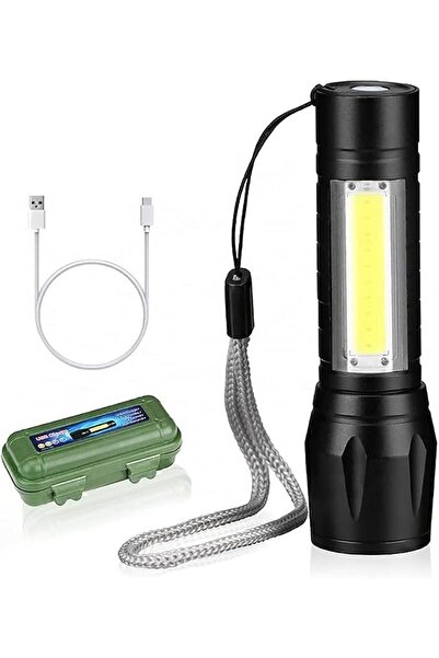 EVALUEMART High LED Flashlight with COB Light Mini Waterproof Portable LED XP...