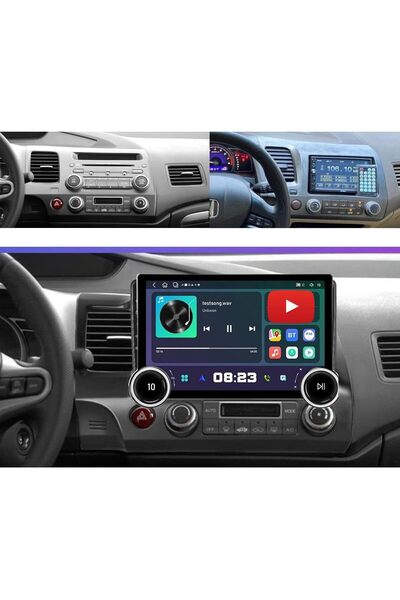 Carplayer Honda civic android screen diamond dual knob model 2008-2011 ,6gb r...