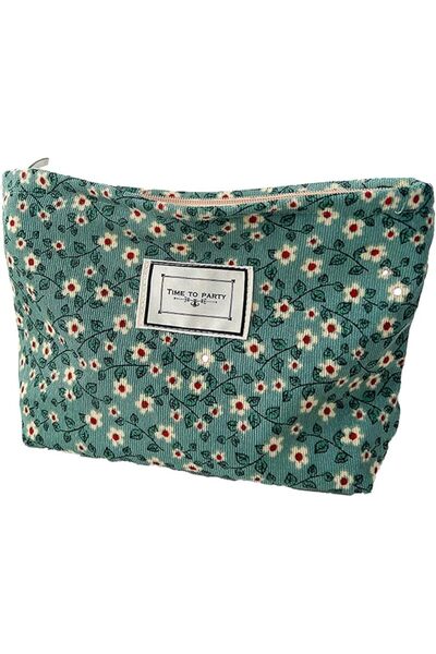 JIEOU Travel Toiletry Bag, Flower Printing Cosmetic Bag, Ladies Handbag Purse...