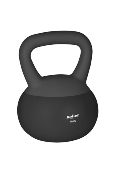 Rebel Kettlebell activ din vinil de 10 kg, PVC durabil, umplut cu nisip