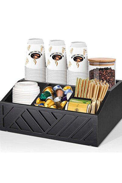 Arabest 1-Piece Tea Storage Box,Bamboo Tea Bag Organizer with 8 Compartments,...