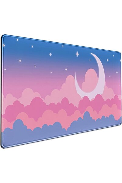 GENERAL قاعدة ماوس للألعاب بتصميم لطيف بلون بينك منقوش بنمط الفراولة والحليب،...