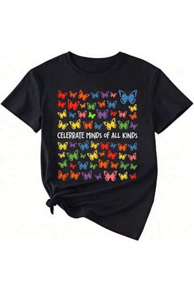 NOURAM Summer Outfit Women, Butterflies Text Funny Vintage T-Shirt, Loose And...