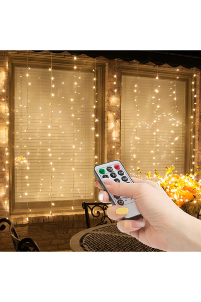 Alista Home Φωτοκουρτίνα LED, μικρο-LED, 100 λαμπάκια, θερμό λευκό, 3x1μ, με ...