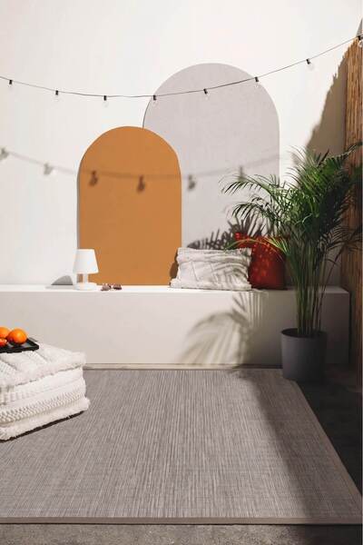 APEX HALI Bahçe Balkon Mutfak Halısı Kaymaz Tabanlı Yıkanabilir Dekoratif Sis...