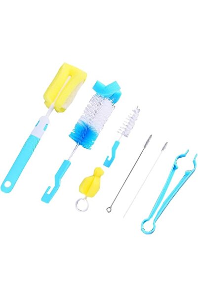 ECVV مجموعة فرشاة زجاجات الأطفال 6 في 1 مع موزع صابون للزجاجات وحامل، فرشاة ح...