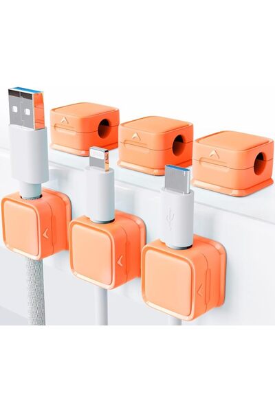 GENERAL Cord Organizer Holder, 8 Pack Magnetic Desk Cable Clips Management, H...