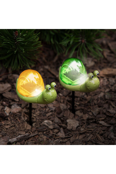 Alista Home Decorațiune solară LED melc cu țăruș de 15 cm, lumină alb rece