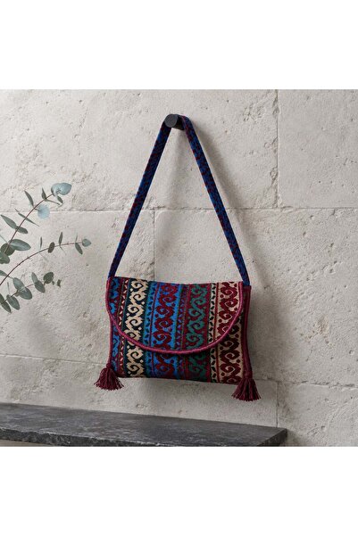 Bk Gift Handmade Authentic Turkish Kilim Shoulder Bag -10, Daily, Book, Tablet, Beach and Travel Bag