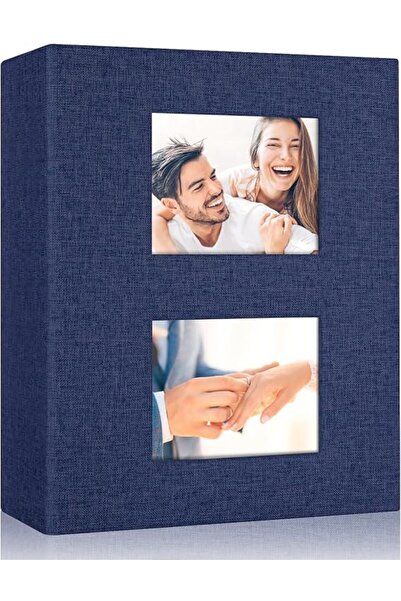 GENERAL Linen Photo Album 6x4, Small Photo Album holds 200 Pockets, Picture A...