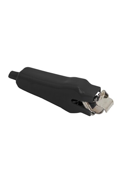 Alista Home Clemă crocodil neagră 70 mm cu izolație din PVC, conector electri...