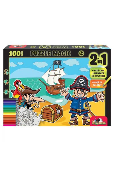 MC Micostore Puzzle 100 piese Magic 2 in 1 Noriel Pirati