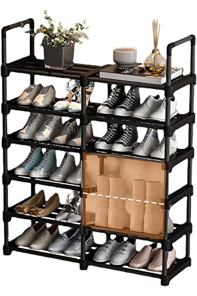 UANDME 6 Tiers Metal Shoe Rack Organizer, 24 Pairs Shoe Storage,Shoe Holder S...