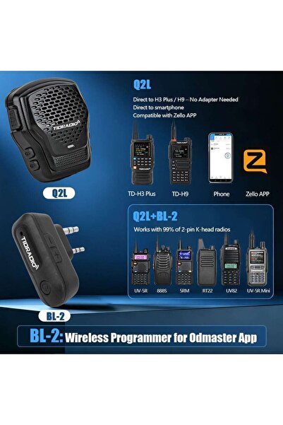 BL-Q2L YAKA MAYKI VE BL-2 BLUETOOTH ADAPTÖR TAKIMI