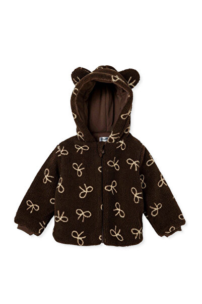 ebebek Hello Baby HelloBaby Kız Bebek Welsoft Mont Fiyonk Baskılı Fermuarlı B...