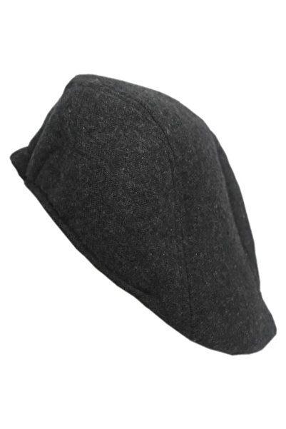 Mariposa Secret Yoncatoptan Autumn and Winter Plaid Black Cap Hat