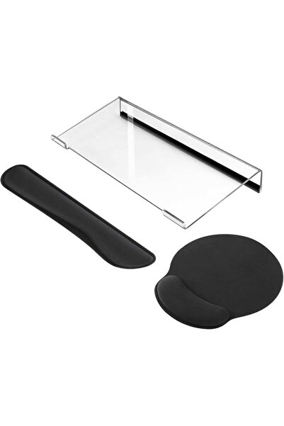 XICEN Acrylic Clear Computer Keyboard Stand for Desktop, Keyboard Riser Wrist...