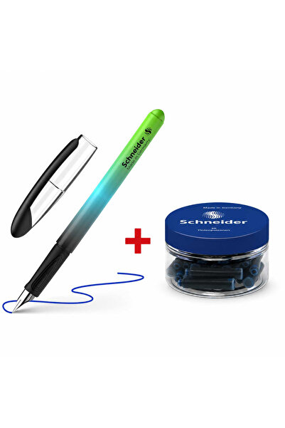 MC Micostore Pachet Stilou Schneider Voyage Negru + Patron Rezerve Albastru S...