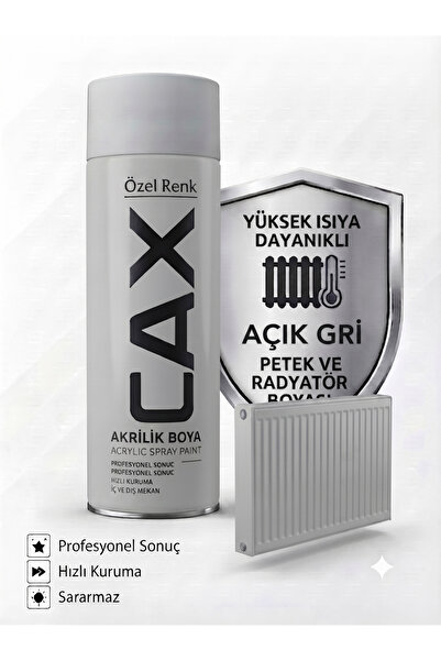 caxcolors CAX Isıya Dayanıklı Petek ve Radyatör Akrilik Sprey Boya 400ml - Hı...