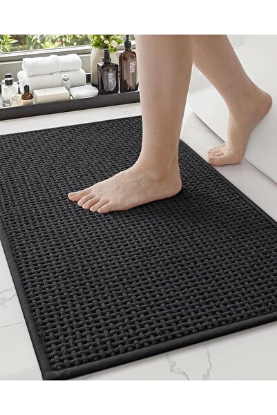 Color Geometry Color&Geometry White Chenille Bathroom Rugs 44x75 cm- Non Slip...
