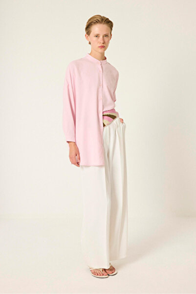 Touché Privé Stand-Up Collar Maxi Shirt