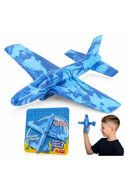 MACVI Avion de jucărie planor albastru — Zboară până la 30 m! ✈️ 💙
