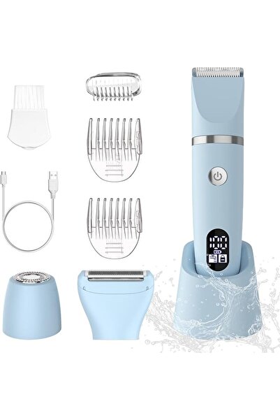 Scttomon 3-in-1 Electric Razor IPX7 Waterproof Bikini Trimmer Wet & Dry Use P...
