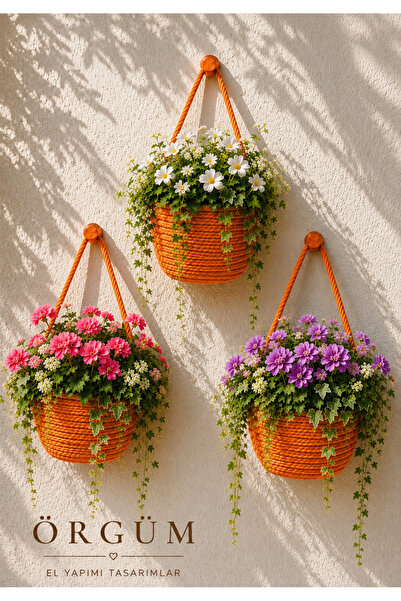 ÖRGÜM Coș decorativ mini pentru flori Coș pentru flori artificiale PLANTELE Ș...