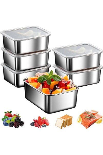 Generic Pack Food Storage Containers 650ml, Azonee Stainless Steel Bento Box ...