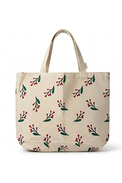 REİNA TEKS Patterned Fabric Shoulder Beach Bag 1 Piece
