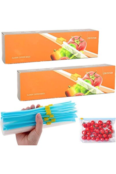 KASTWAVE عبوة من 30 كيس تجميد، مقاس 23×15 سم - أكياس بسحاب بقاعدة عريضة للوجب...