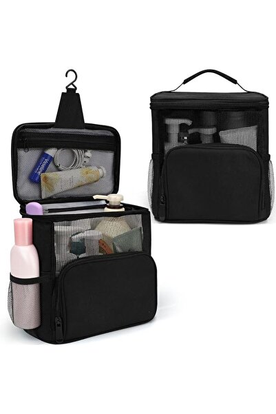 X SPRING Shower Mesh Caddy Bag, Large Capacity Hanging Toiletry Organizer wit...