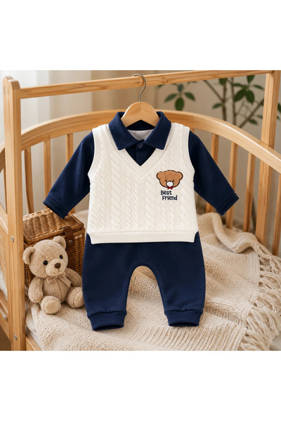 BEBELON Triko Süveterli 2 Lİ Bebek Takım
