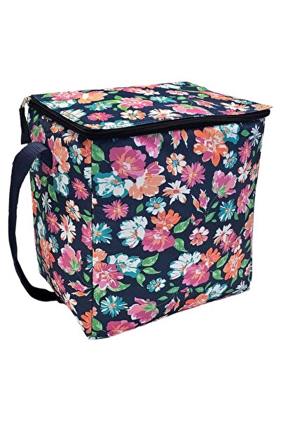OEM Ισοθερμική Τσάντα Μπλε Floral 26x18x32cm - 15L