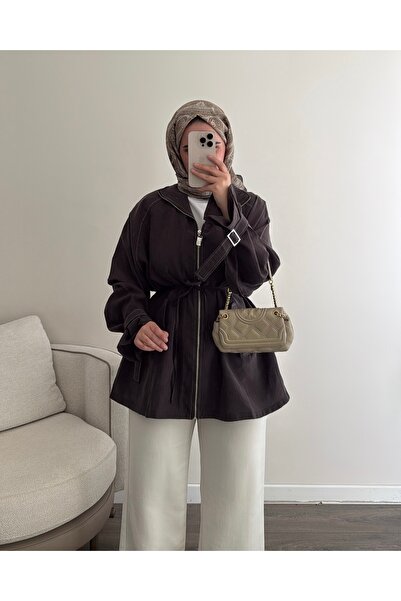 ELLA Fermuarlı Tencel Kap