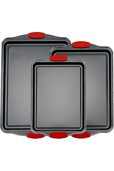 Generic Premium Non-Stick Baking Sheets 3 Piece Set - Deluxe PBA Free, Easy t...