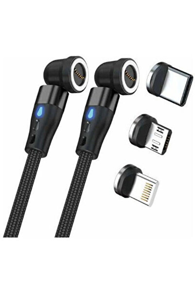 realpower Πλεκτό καλώδιο USB σε Lightning / Type-C / micro USB 1μ (439648)