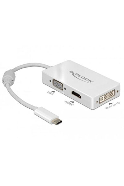 DELOCK Σταθμός σύνδεσης USB-C με 4K, PD, Ethernet, Λευκό (63924)