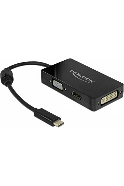 DELOCK Σταθμός σύνδεσης USB-C με HDMI 4K Μαύρο (63925)