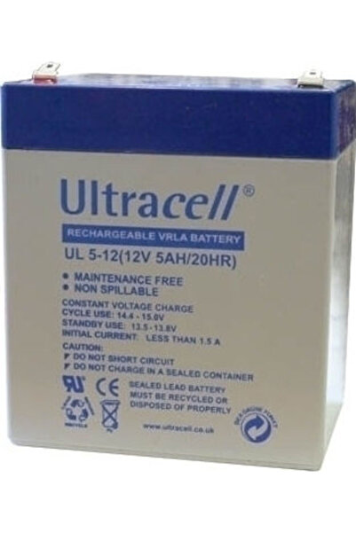 Ultracell Μπαταρία UPS UL5-12 με χωρητικότητα 5Ah και τάση 12V, 1 τεμάχιο