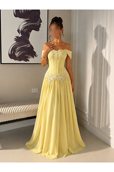 Jood Luxury Off-Shoulder Corset Evening Dress