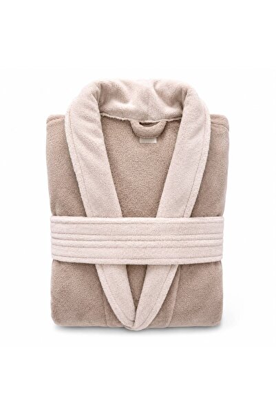 FMJ Luxury Coral Fleece Bathrobe with Contrast Shawl Collar, Belt & Pockets –...