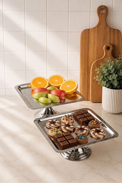 KaiHome Luxury 2-Piece Square Sweet Treat, Treats, and Dowry Presentation Ser...