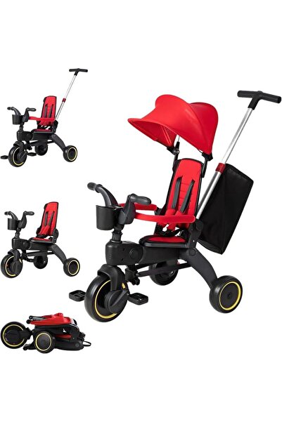 GENERAL Andanna 5-in-1 Convertible Kids Tricycle, Parent Push Handle, Ages 1-...