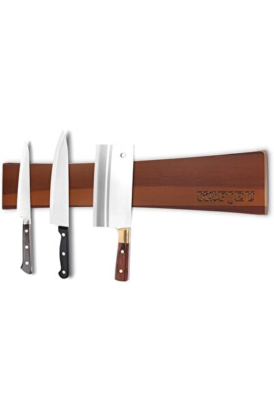 GENERAL 16 Inch Magnetic Knife Holder for Wall,Acacia Wood Double Sided Magne...