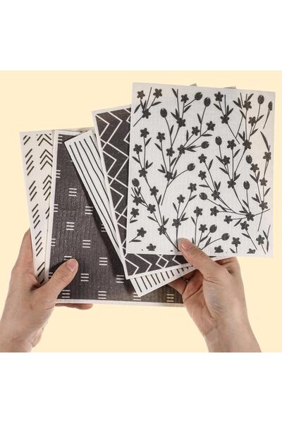 Yelajoy 5 Pcs Swedish Dish Cloth Towels Reusable Kitchen Dishcloths Washable ...