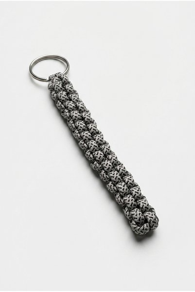 PARACORD Alpin 550 Anahtarlık/Siyah&Beyaz - El Yapımı Dayanıklı Anahtarlık