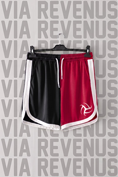 Vordevia Volleyball Printed Jersey Sports Training Shorts with Piping Detail