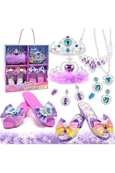 KASTWAVE Princess Dress Up Shoes Gift Set, Girls Role Play Dress Up Toys & Co...