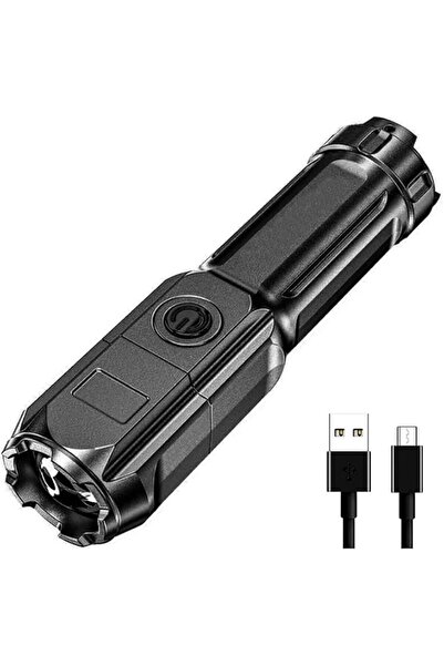 Generic Rechargeable LED Flashlight - Super Bright with Adjustable Focus - 4 ...